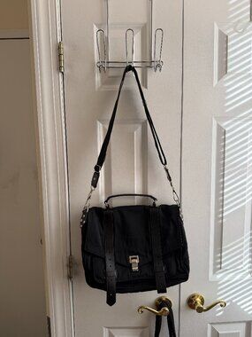 Proenza Schouler Medium Black PS1 Nylon Crossbody Bag
